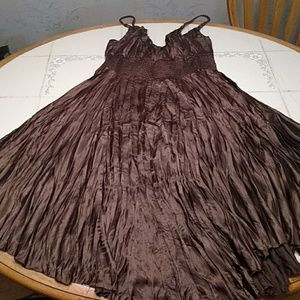 Size 10 Brown pleated dress.  276